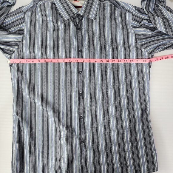 Luchiano Visconti Striped Cotton Shirt - Picture 5 of 8